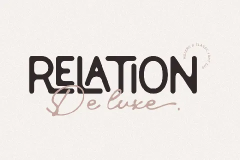 Relation De Luxe DEMO font