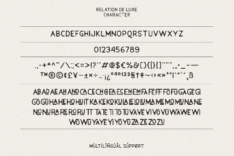 Relation De Luxe DEMO font