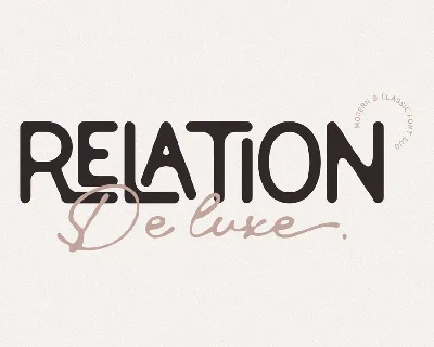 Relation De Luxe DEMO font