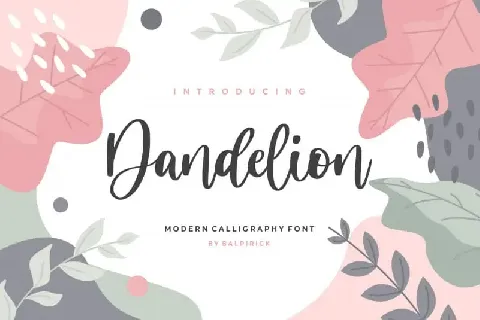 Dandelion Modern Calligraphy font