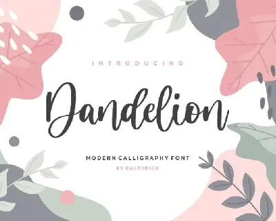 Dandelion Modern Calligraphy font