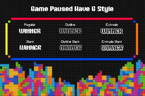 Game Paused DEMO font