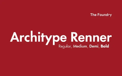 Architype Renner font