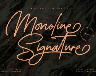 Monoline Signature font