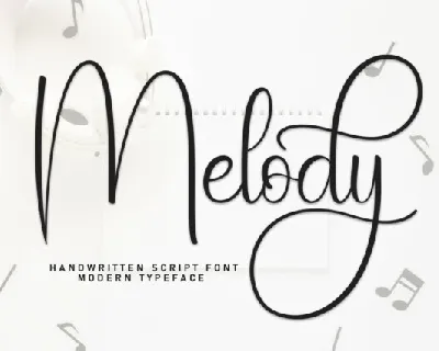 Melody Calligraphy font