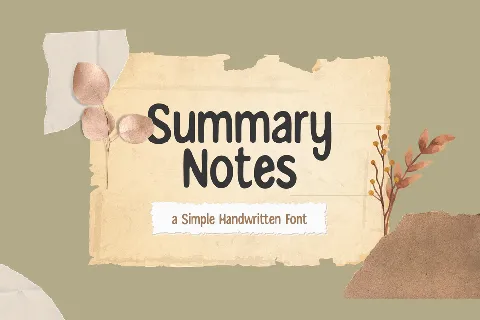 Summary Notes font