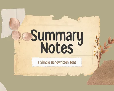 Summary Notes font