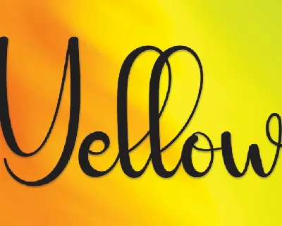 Yellow Script font