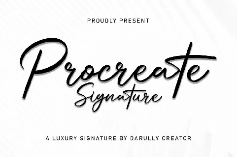 Procreate Signature font