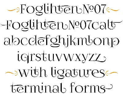 FogliÂ­hten No07 font