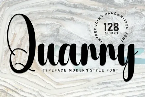 Quarry Script font