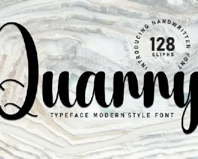 Quarry Script font