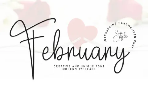 February Script font