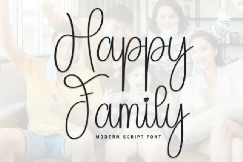 Happy Family Calligraphy font