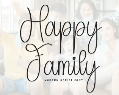 Happy Family Calligraphy font