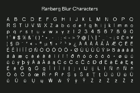 Ranberg Blur font