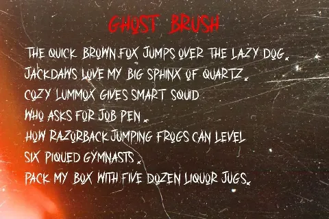 GHOST BRUSH font