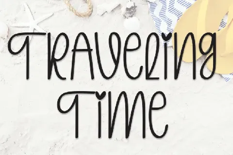 Traveling Time Display font