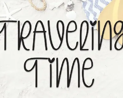 Traveling Time Display font