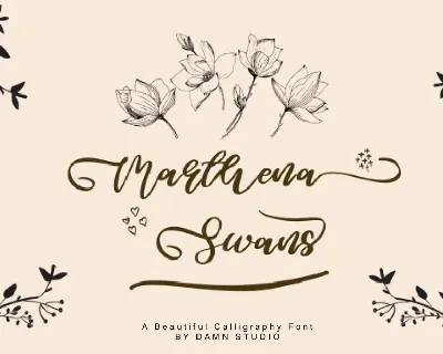 Marthena Swans font