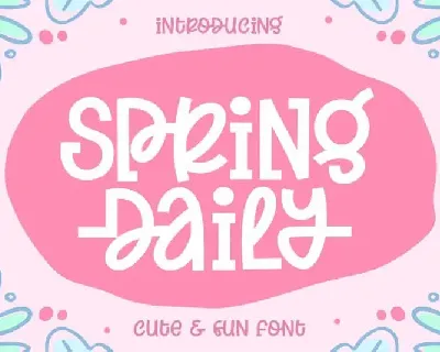 Spring Daily / Cut and Fun font