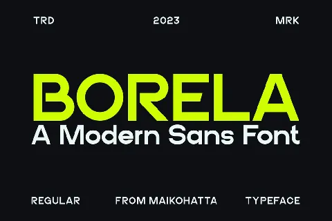 BORELA font