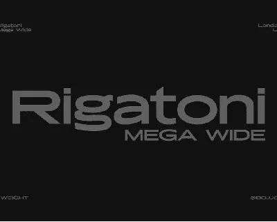 Rigatoni font