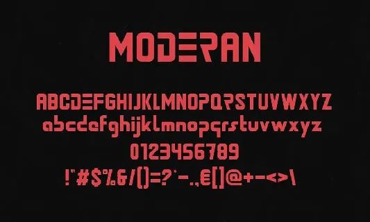 Moderan font