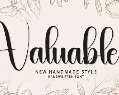 Valuable Script font