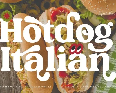 Hotdog Italian font