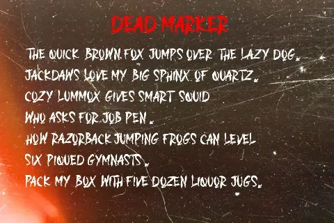 DEAD MARKER font