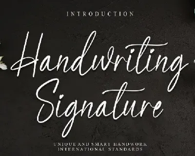 Handwriting Signature Script font