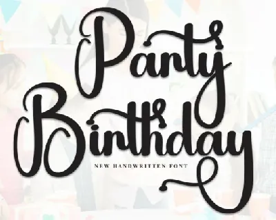 Party Birthday Calligraphy font