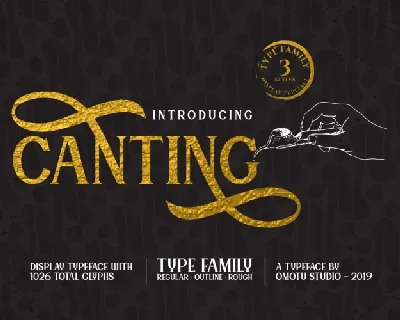 Canting Display Typeface Free font