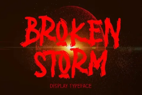 BROKEN STORM font