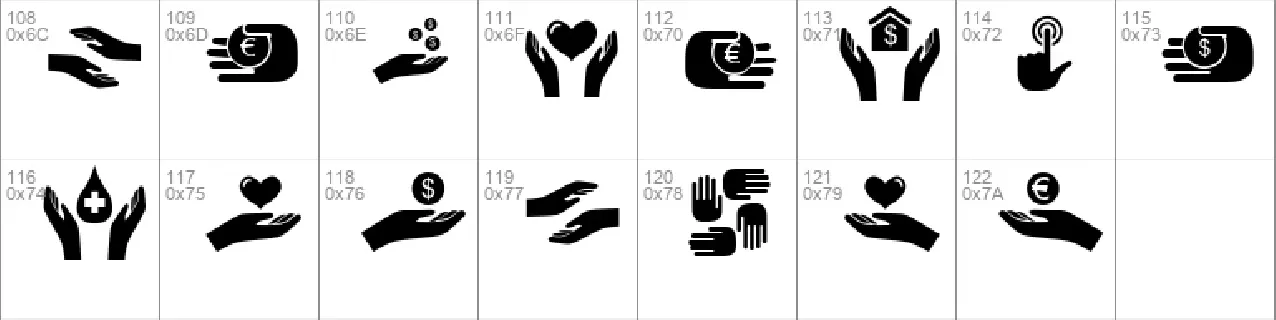 Various Hands font