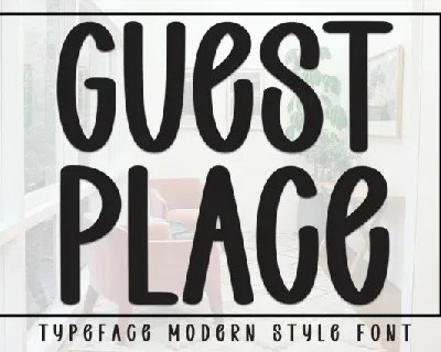 Guest Place Display font
