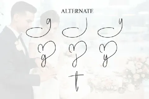 Wedding Birthday Script font