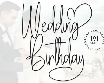 Wedding Birthday Script font