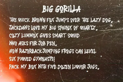 BIG GORILLA font