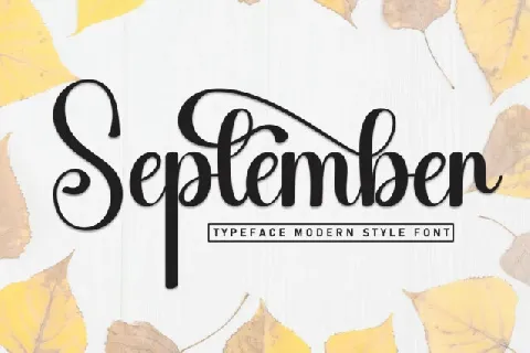 September Calligraphy font