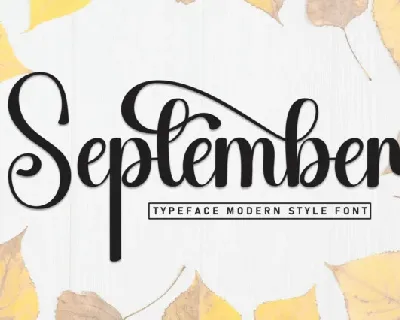 September Calligraphy font