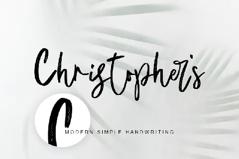 Christopher's handwriting font