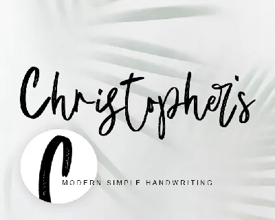 Christopher's handwriting font