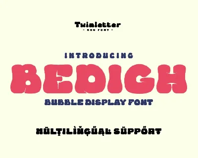 BEDIGH Trial font