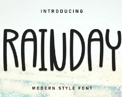 Rainday Display font