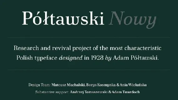 Poltawski Nowy Family font