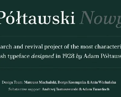 Poltawski Nowy Family font