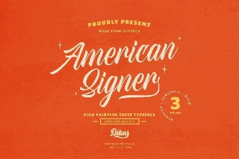 American Signer Script font