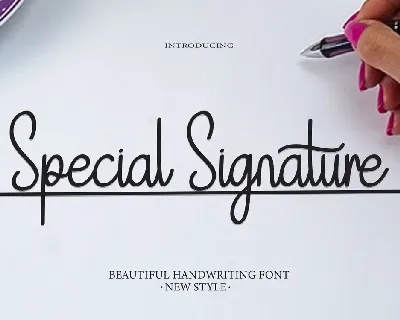 Special Signature font
